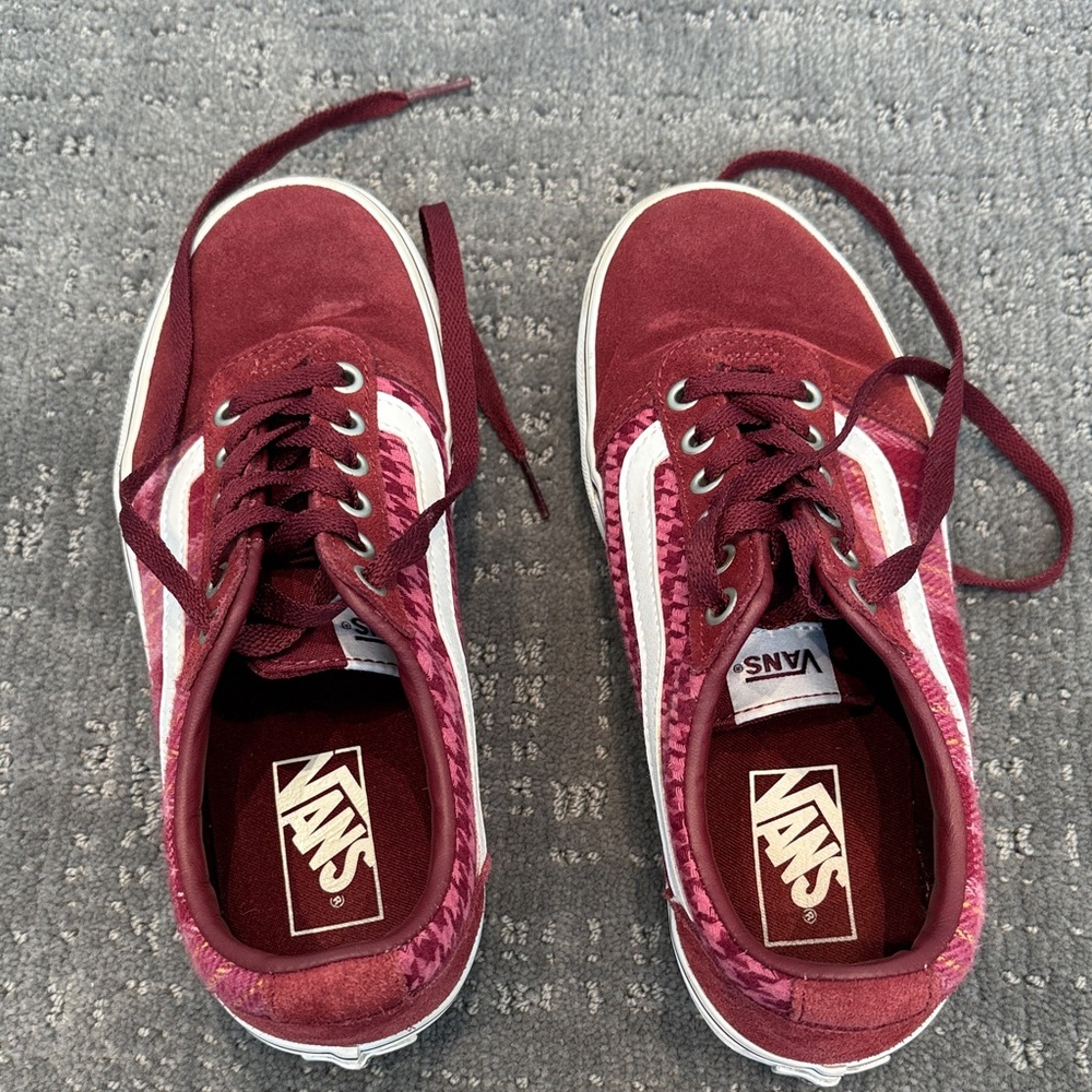 Vans Women's Burgundy Pink Suede Old Skool Sneakers